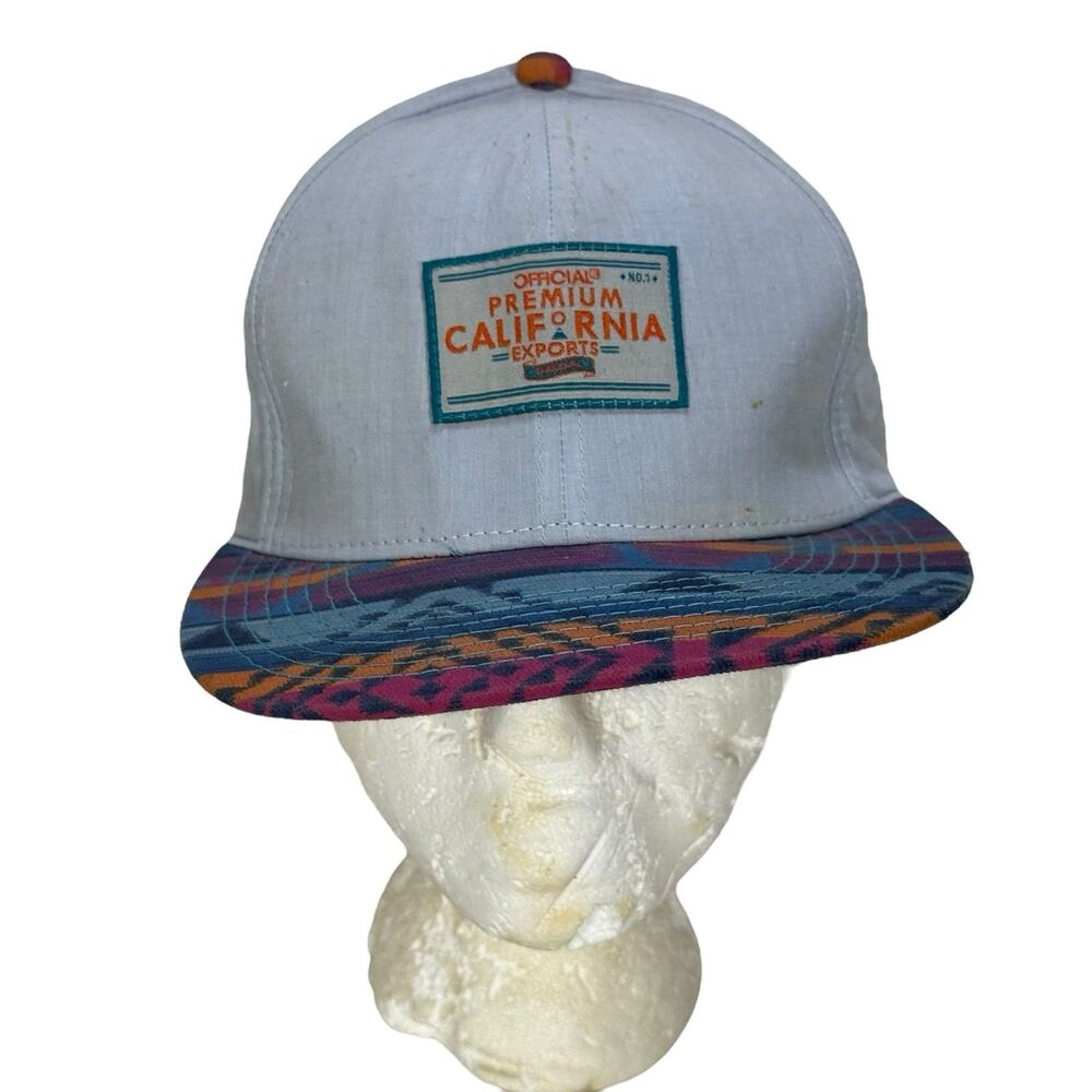 Official Premium California Leather Strap Back Aztec Print Hat Surf Skate